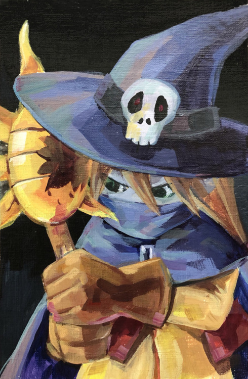  Wizardmon! I’m making my acrylic commission samples for Tekko :D 