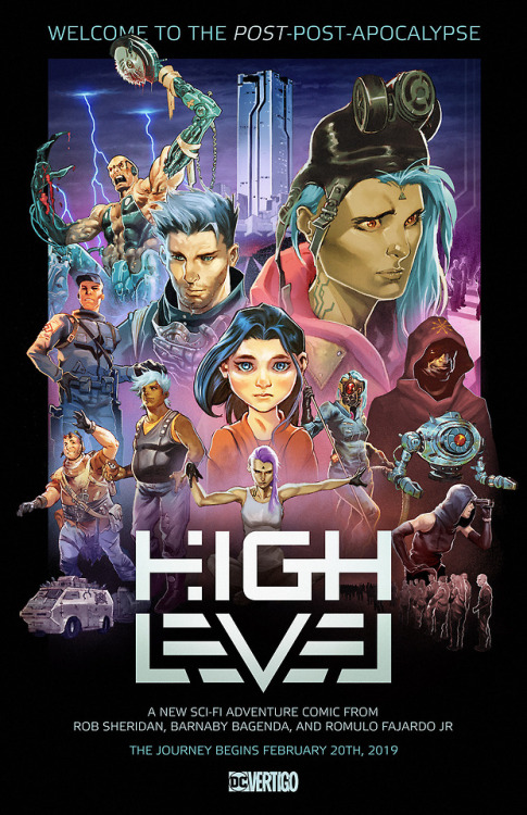 A new 80s/Struzen-inspired promo poster I designed for my upcoming debut comic series High Level, in