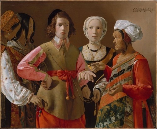 Georges de La Tour, “The Fortune-Teller”. Oil, c. 1630s.