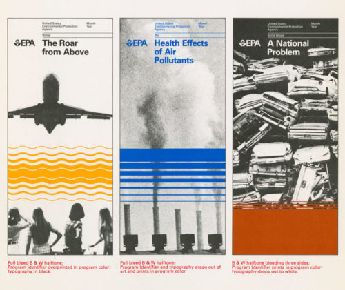 From the 1977 US Environmental Protection Agency Graphic Standards System - their graphic standards 