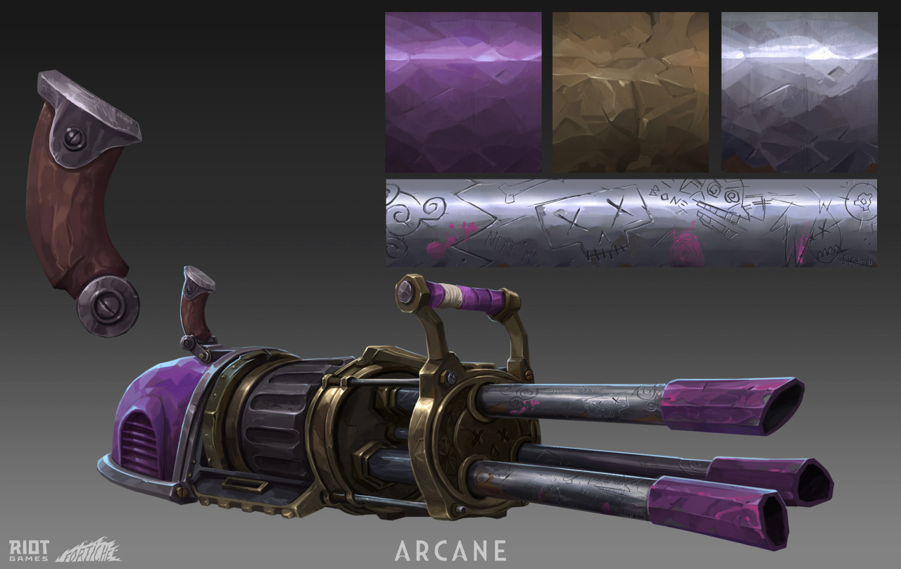 ARCANE | Jinx’s PowPow Texturing | Arnaud-Loris Baudry – @art-of-arcane