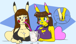 oogzie: Sketch was just pepper. but y’know who’s Good friends with Pep and is totally down to help her drink so much of that shake?Yup Yup, Zika~@lil-mizz-jay 