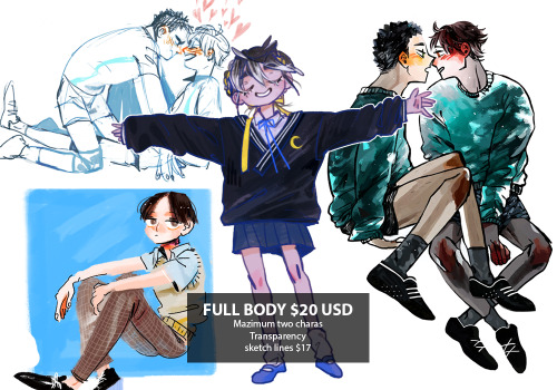 catfeindraws:  catfeindraws:  catfeindraws:  GUESS WHO NEEDS MONEY TO PRINT >>> I do 20% discount if it is haikyuu!! <<< I only accept payments through paypal! I will draw fanarts and OCs or real people I will not draw sexually explicit