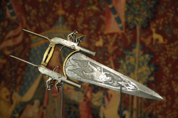 Art-Of-Swords:  Combination Of Katar Dagger And Flintlock Pistol  Dated: Probably