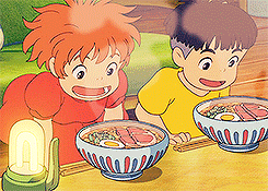 ponyo-ghibli: Studio Ghibli + Om Nom Nom