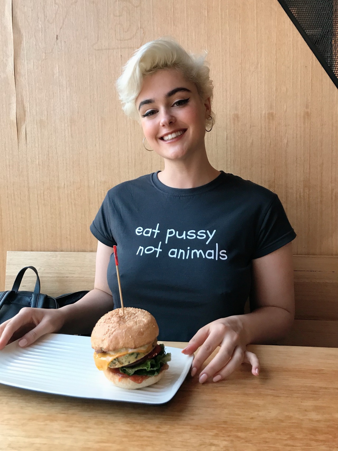 Stefania Ferrario — Ordered a vegan burger from Grill'd in my new...