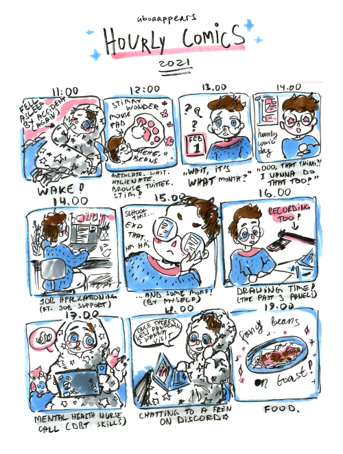 uboaappears:Did hourly comic day for the first time! It was fun, but also exhausting. My hand may or