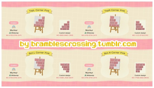 bramblescrossing: Pink versions of my brick path! I know the designs themselves look dark, but 