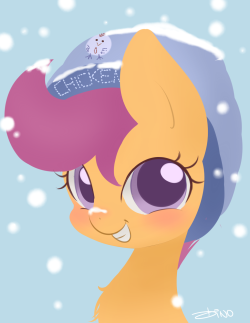 elrincondelpony:  Winter Scootaloo [Day 8] by MrsRemi  x3 &lt;3