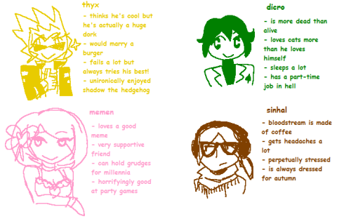 letsmemeitup:tag yourself as these hastily-drawn mspaint doodles of my ocs 
