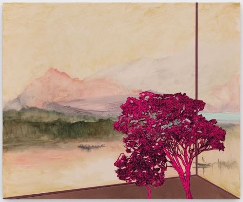 thunderstruck9: Whitney Bedford (American, b.1976), Veduta (Turner Rigi), 2020. Ink and oil on panel