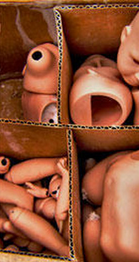 sixpenceee:  Drawer pulls made of doll body parts! While the drawings look fine enough,