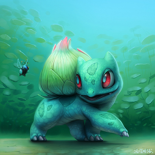 pixalry:  Bulbasaur Illustrations - Created by Rocky Hammer You can find more his
