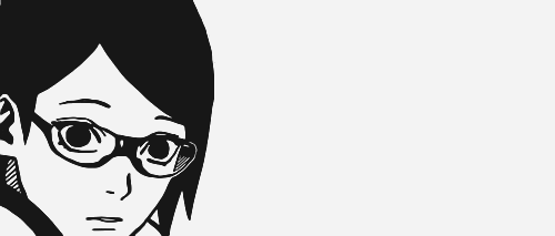 himahwari:  Sarada… when I saw you back there, it really reminded me of Sasuke and Sakura-chan from back in the day… Sasuke never wore glasses though… but otherwise you look exactly like him… especially your eyes… although if they became sharigan,