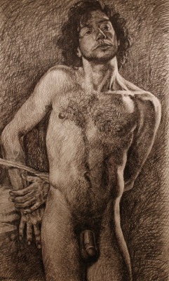 Male Nude as Saint Sebastian by Daniel Barkley