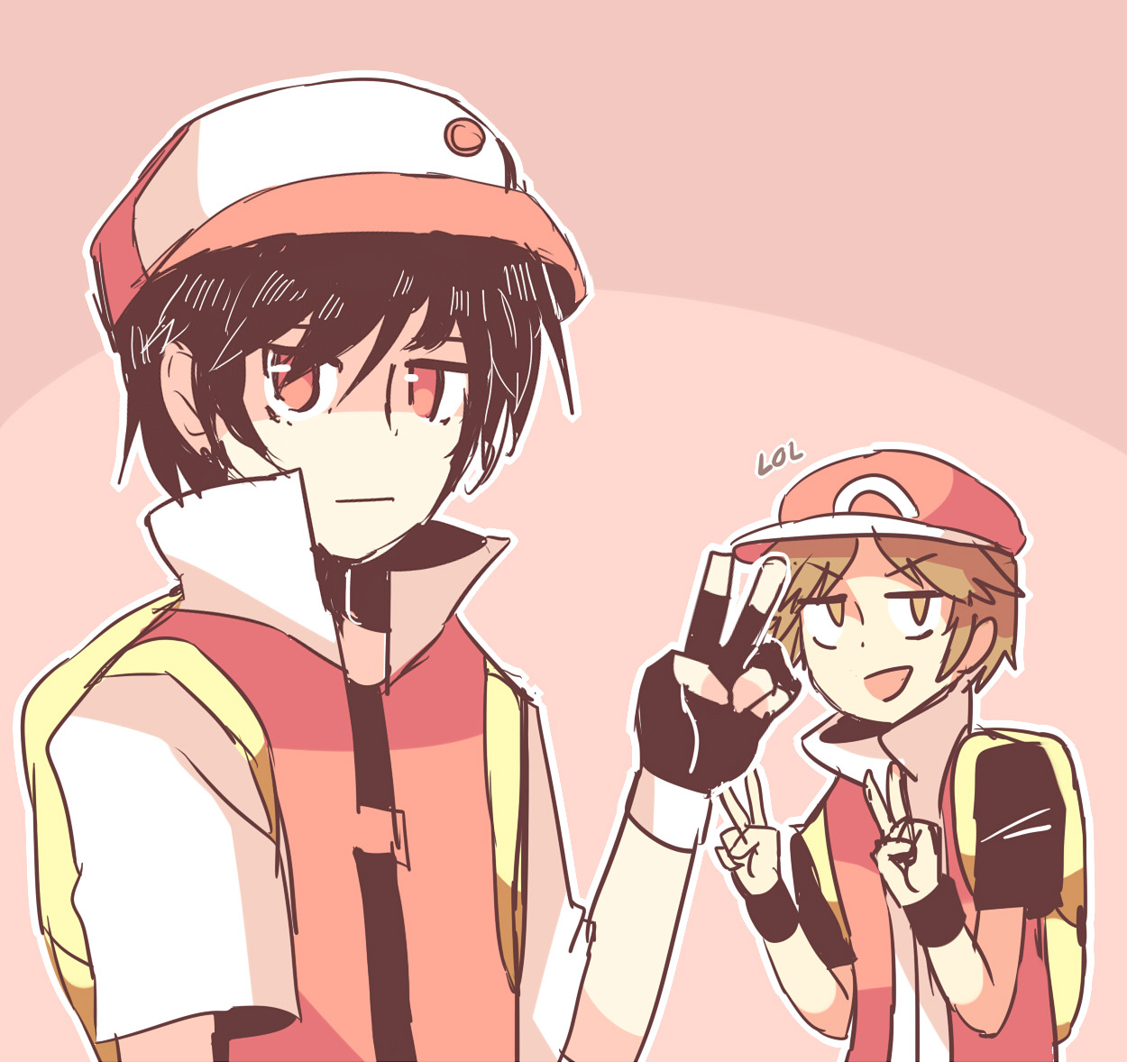 aki-lc:  Taking selfies with yourself, Red is always happy but he never knows how