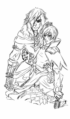 xlthuathopec:  Heerreess the lineart! Im using funblades revised future au designs im gonna go color it now 