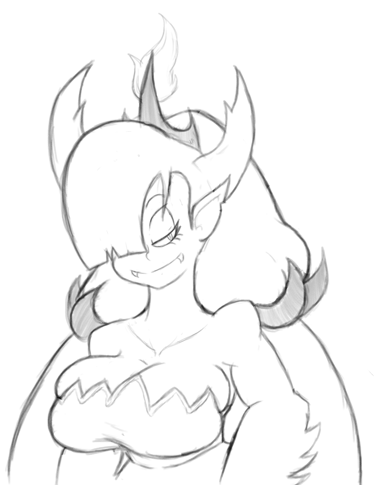 risax: parasitesofrapture:  Hekapoo Might color this one, came out better than expected.