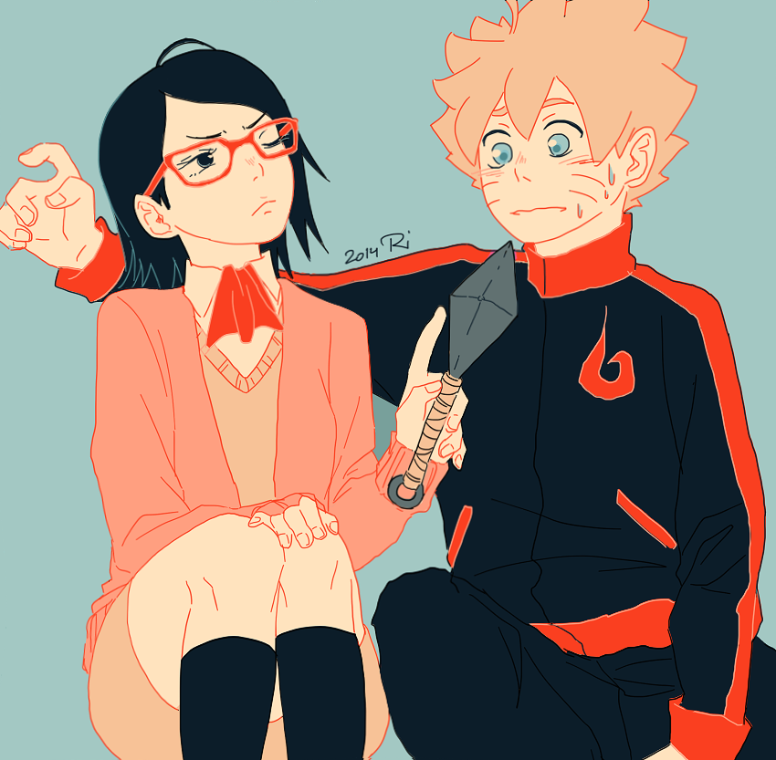 torari:   ボルサラ  My new OTP of the Narutoverse. Sarada is such a cutie, sasuga