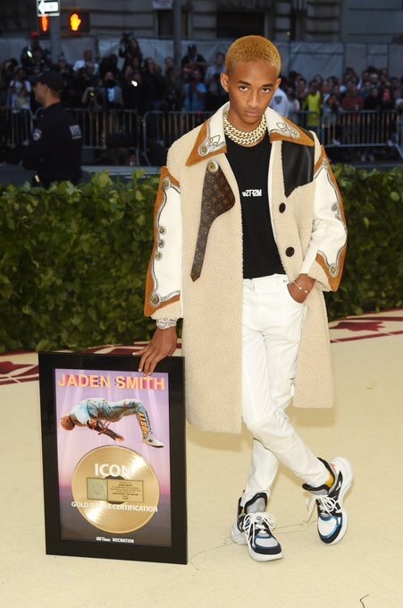 blackpeoplefashion:  Jaden Smith #MetGala watch 👀  2016: Brings his sister 2017: