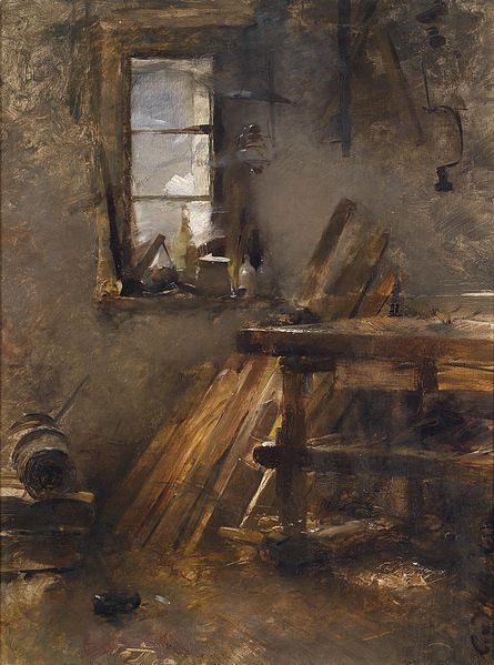 athousandwinds:   Scene from a Wainwright’s Workshop, 1909, oil on wood by Carl