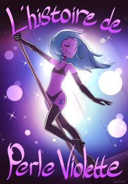 Perle Violette, an OC commissioned by a french fan! The text translates to ‘the story of purple pearl’.