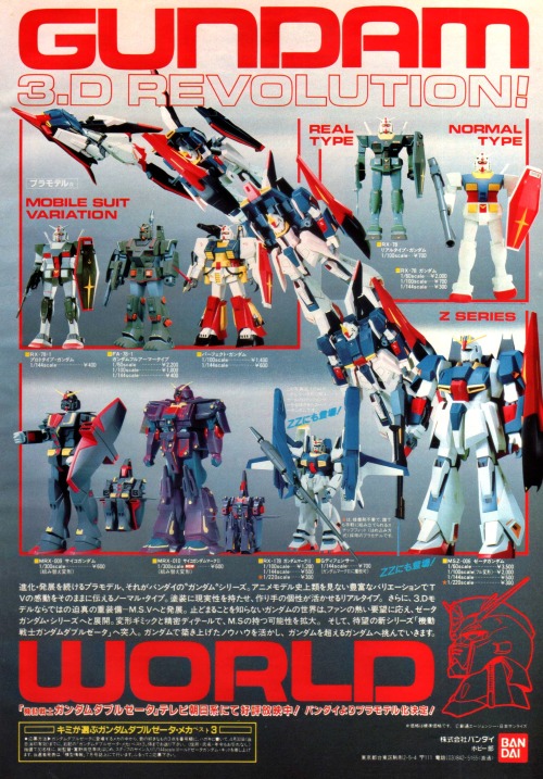 animarchive:  Gundam plamodels / Animage