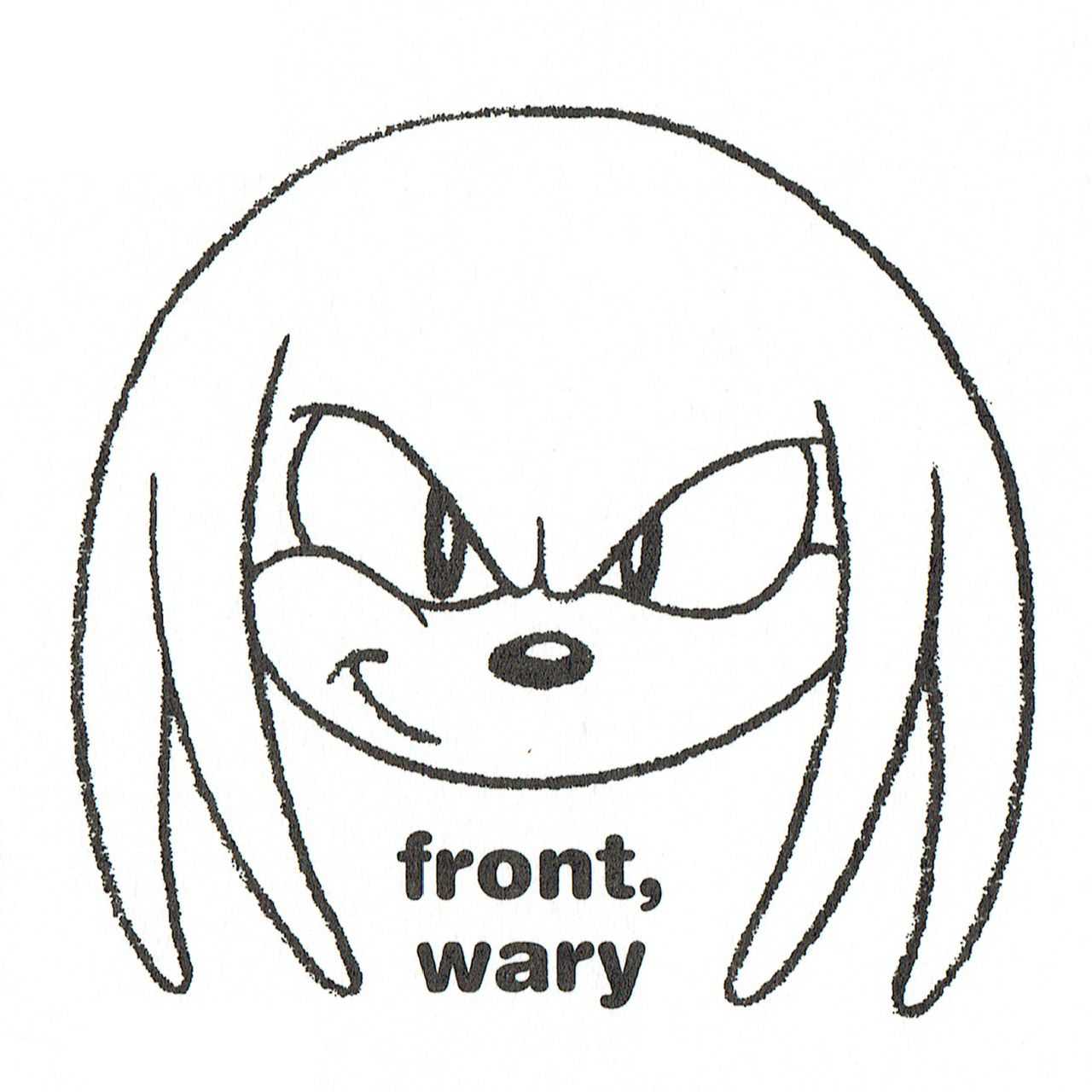 The Video Game Art Archive - How to draw Knuckles’ head, from ‘How to