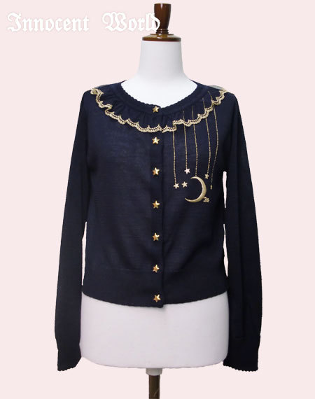 retrololitafashion:  Innocent World,  Moon and Stars Embroidery Cardigan (2015) Not nearly as e