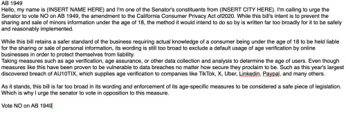 RECENT UPDATES ON THE BAD INTERNET CALIFORNIA BILLS: