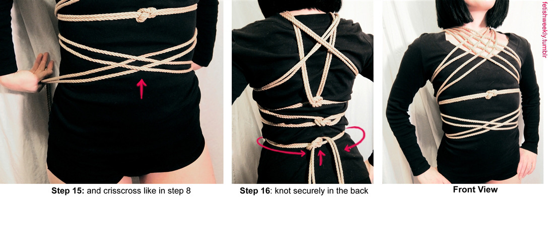 fetishweekly:  Shibari Tutorial: Simple WeaveWe also have an Elaborate Weave version♥