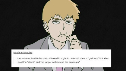 the-moonlight-witch:Mob Psycho 100 + tumblr: Reigen Arataka