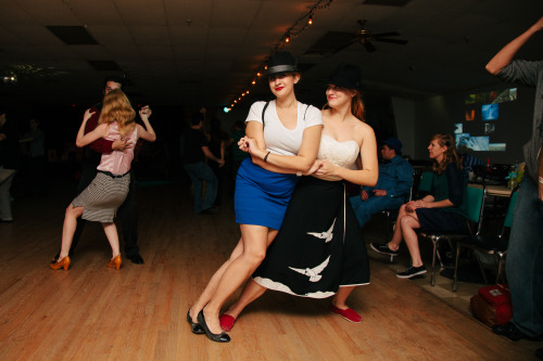 impetuousvortex:Me and Aja rocking the stolen fedoras like bosses. 