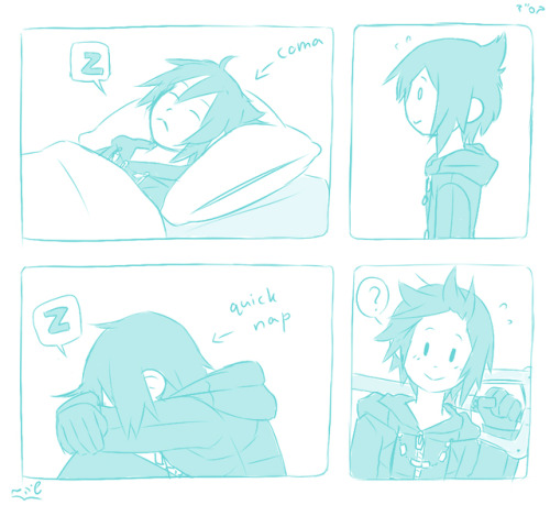 tzufcallsmeshomps:I’ve been thinking about Xion’s bedhair a lot lately?