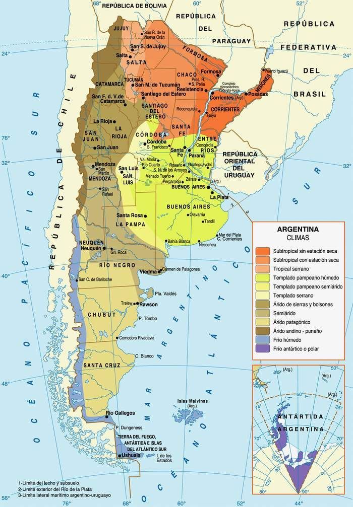 Argentina's climate regions - Maps on the Web