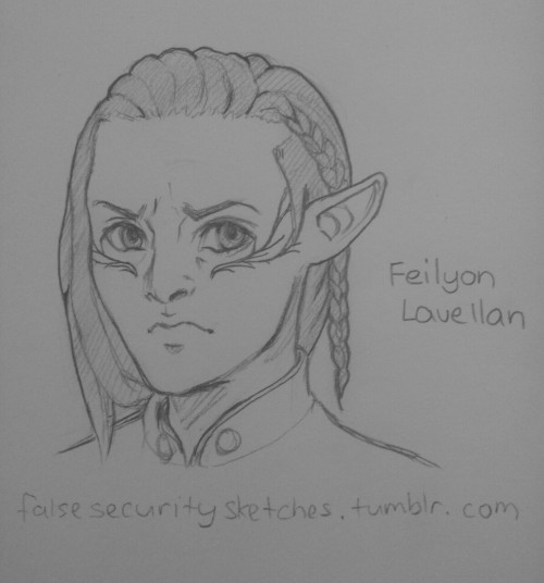 falsesecuritysketches:candiedtentacles&rsquo; inquisitor Feilyon Lavellan.