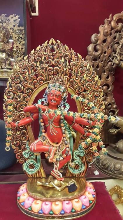 Kurukulla, painted bronze from Nepal