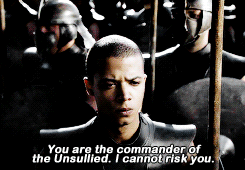 daenerystargaryen:  Daenerys Targaryen meme + (1/8) relationships ► Grey Worm “Grey Worm” gives me pride. It is a lucky name. The name this one was born with was cursed. That was the name he had when he was taken as a slave. But Grey Worm is the