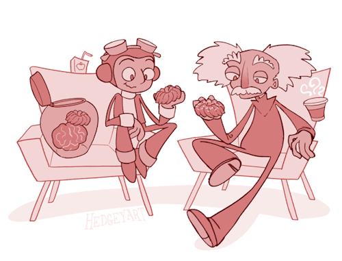 hedgeyart:☕ Break Time 🍩 Only one week left until Psychonauts 2 babey!! The boys gotta snack up, gotta get their snack on. Can’t go into the field on an empty stomach! 🍩 (still version under the cut) Keep reading