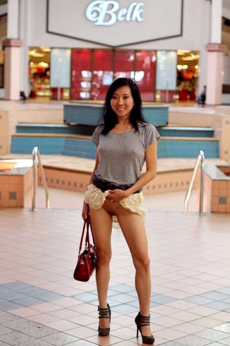 Asian public flashing