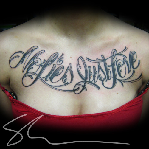 XXX fuckyeahtattoos:  “No Lies Just Love” photo