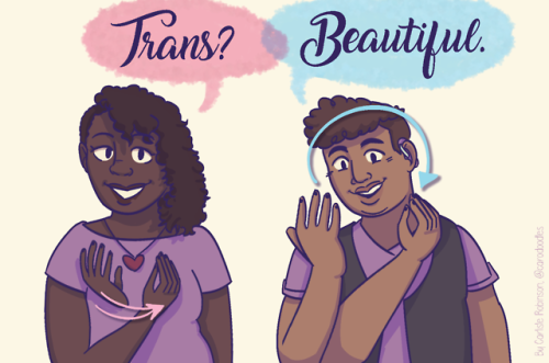 Happy Trans Day of Visibility from your fellow Deaf Trans artist! Enjoy this ASL Trans art I made fo