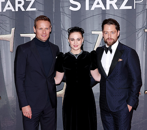 SAM HEUGHAN, SOPHIE SKELTON, RICHARD RANKIN attend the &ldquo;Outlander&rdquo; Season s