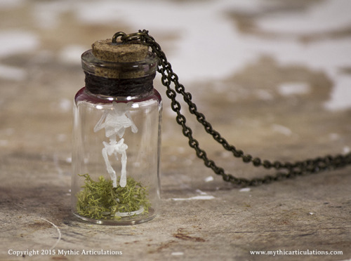 Two new items just listed in my Etsy shop. Tiny Mermaid in a bottle necklace.Tiny Faun in a bottle n