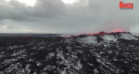 npr:the-future-now:Watch: Drone captures flowing lava river in IcelandFollow @the-future-nowSo beaut