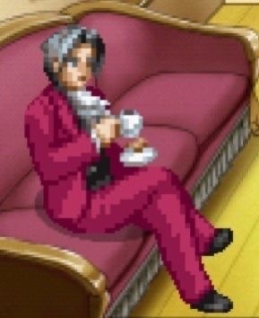 No Thoughts Just Edgeworth Enjoying His Tea
