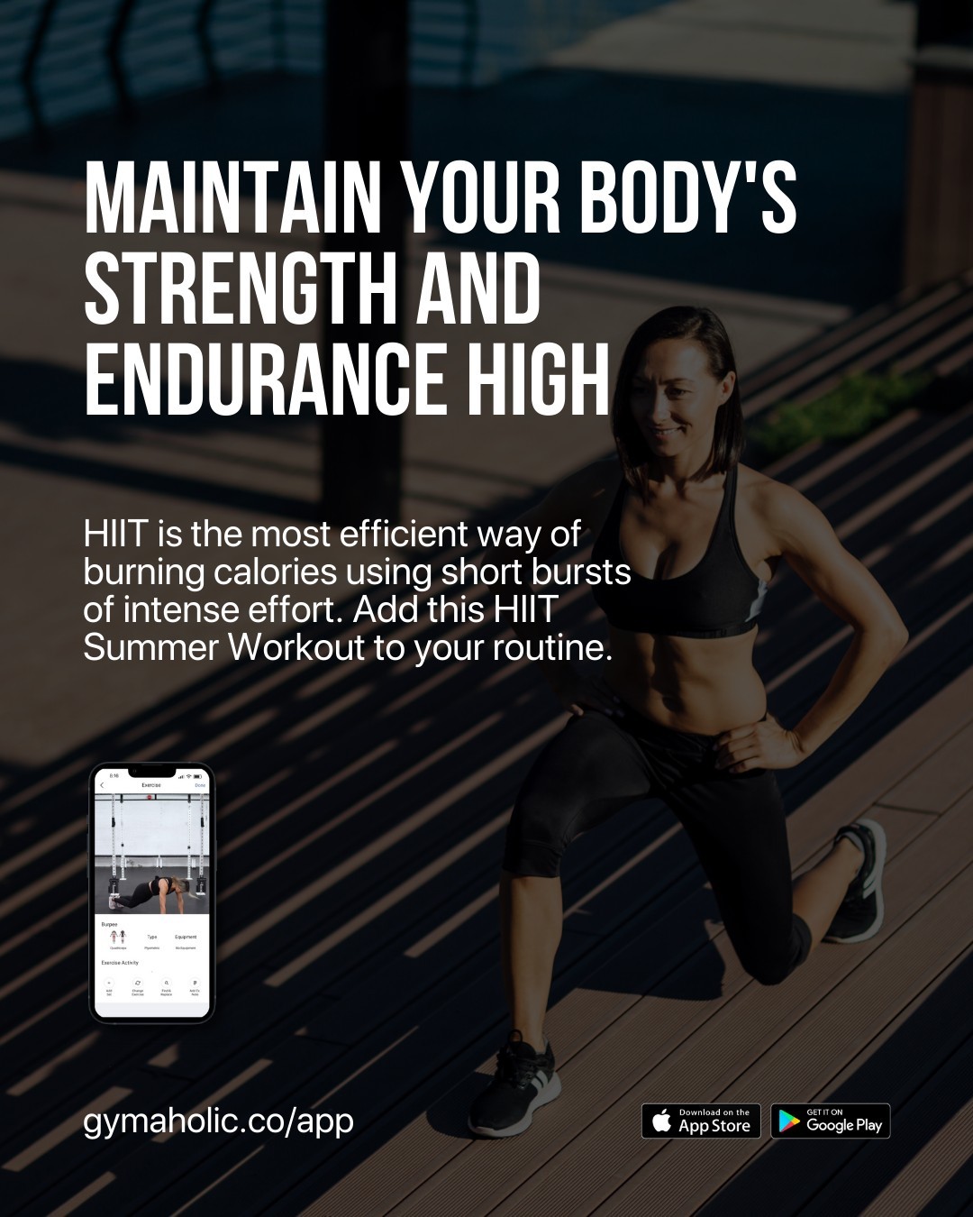 Maintain your body’s strength and endurance high