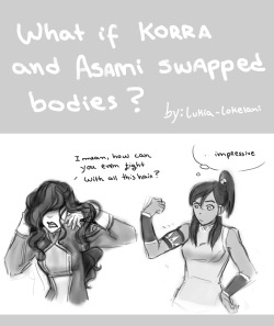 loveable-korrasami:  lukia-lokelani:  What if..? xD I don’t even know what to say about it…maybe I’ll do more of this :P  oh god i love this so much 