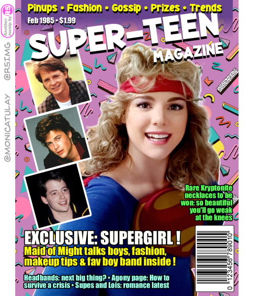 You’ve had WW84, well here’s SG85. A very 80s Supergirl in a teen mag mock up, starring 