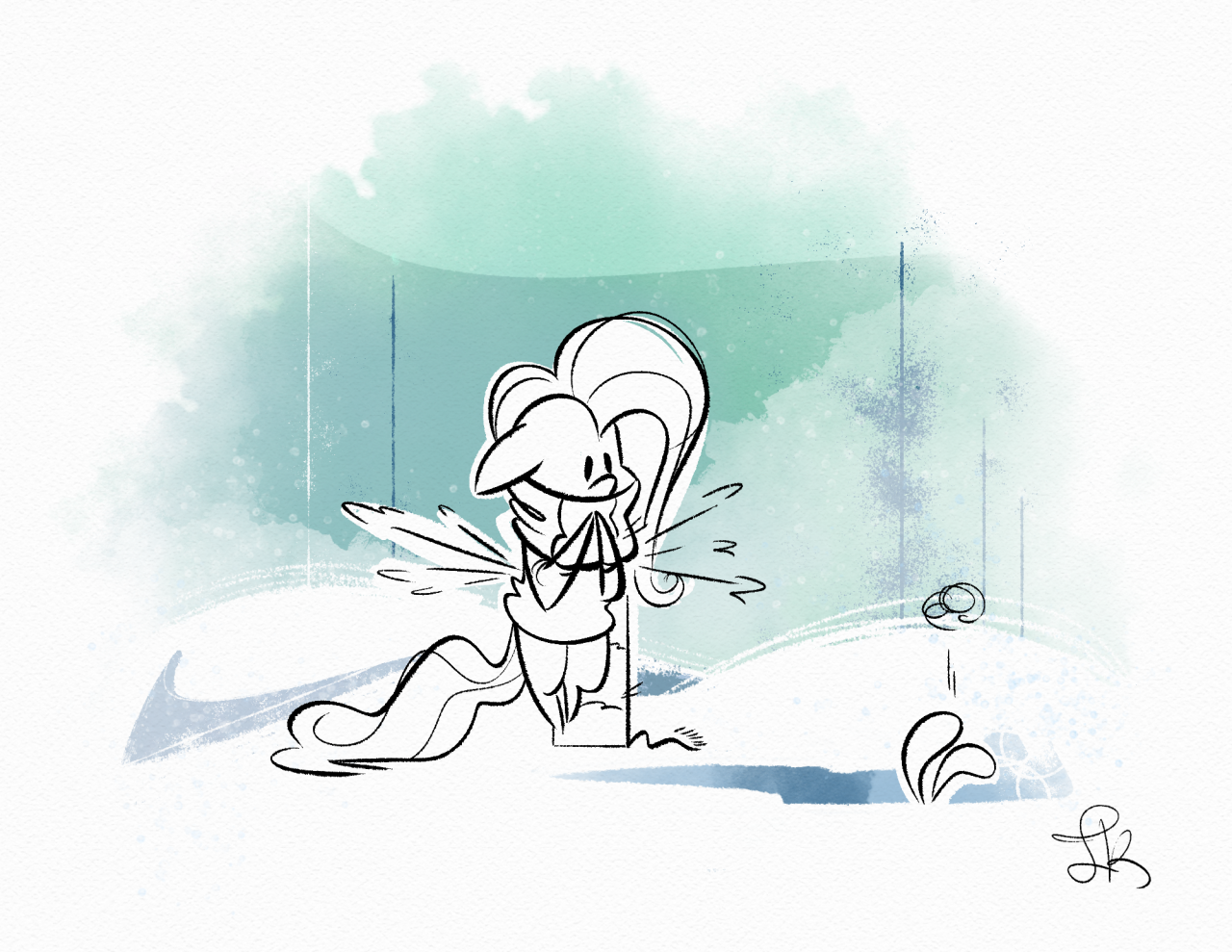fluttershythekind: First Snow Fall  Goodness… You must watch out for those snow